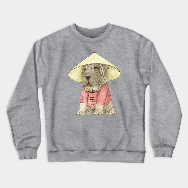 Shar pei Crewneck Sweatshirt by Barruf